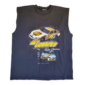 Vintage Dale Jarrett Survival of the Fastest  NASCAR Black  Tank Top Size Large